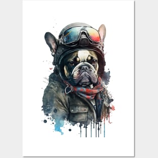 Pet Dog Portrait, Dog Owner Gift Idea, Cute French Bulldog Watercolor Dog Portrait Posters and Art